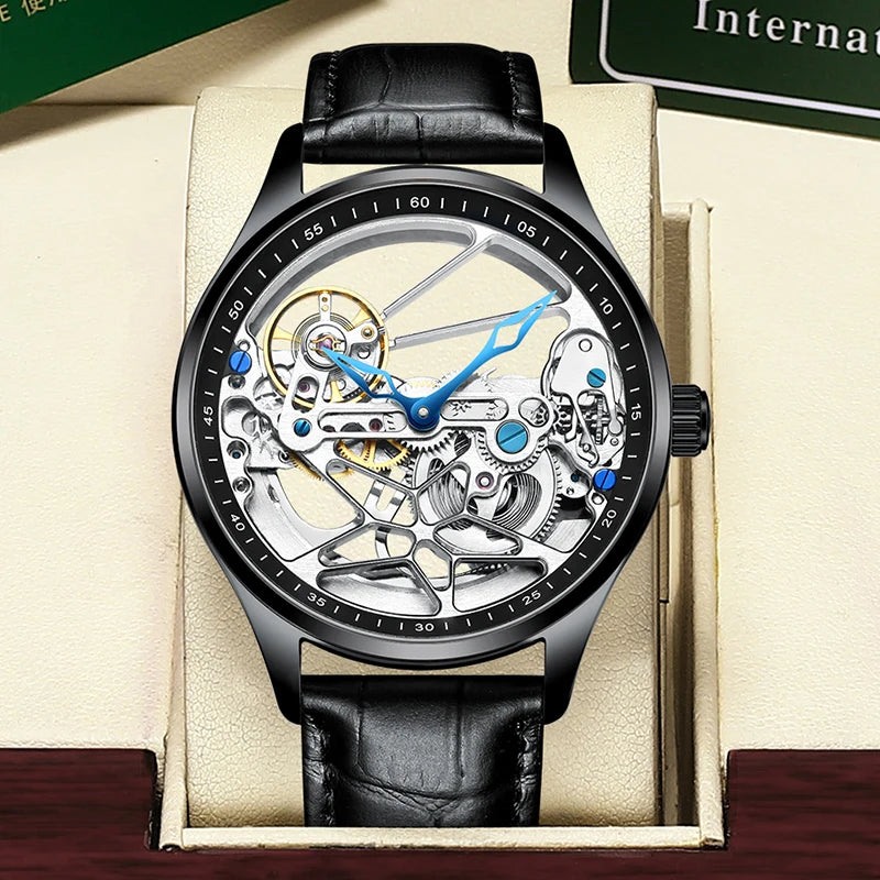AILANG Men's Double-Sided Skeleton Automatic Mechanical Watch – alternate view