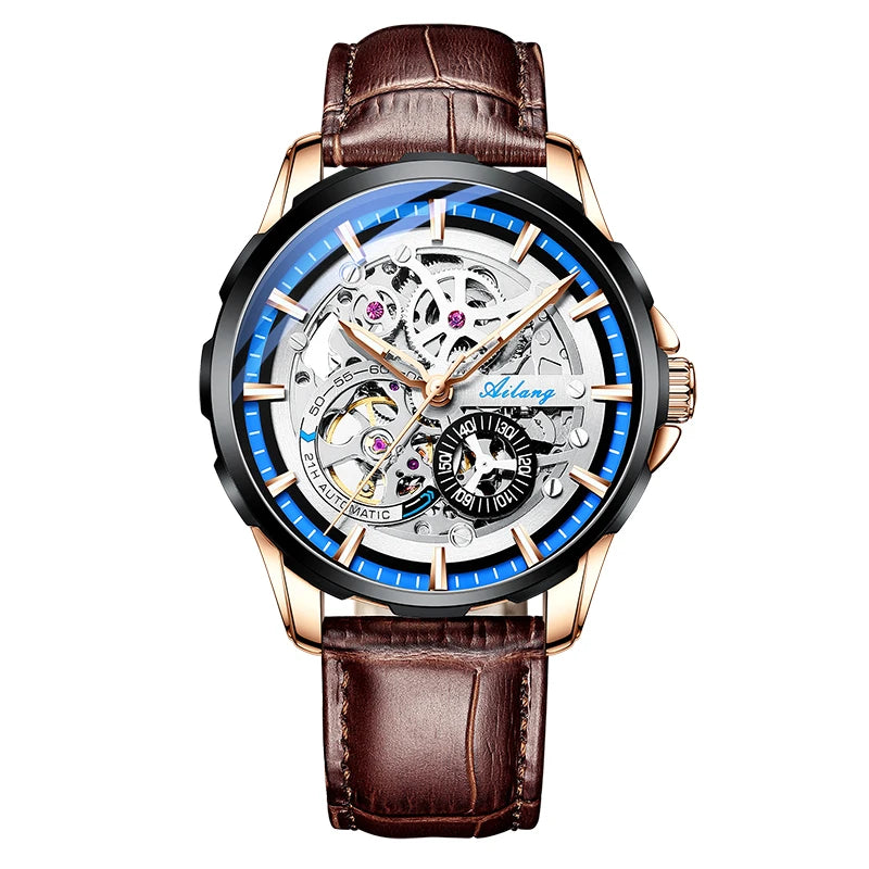 AILANG Men's Sport Automatic Mechanical Watch – case detail