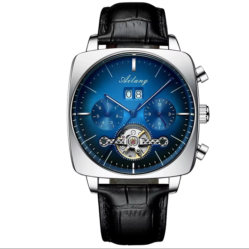 AILANG Men's Square Automatic Mechanical Watch – color detail