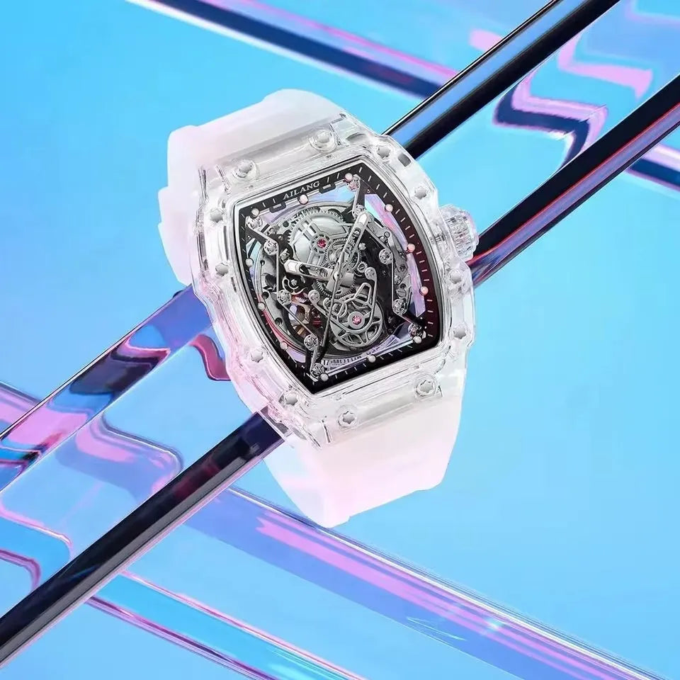 AILANG Men's Tonneau Automatic Mechanical Watch – dial view