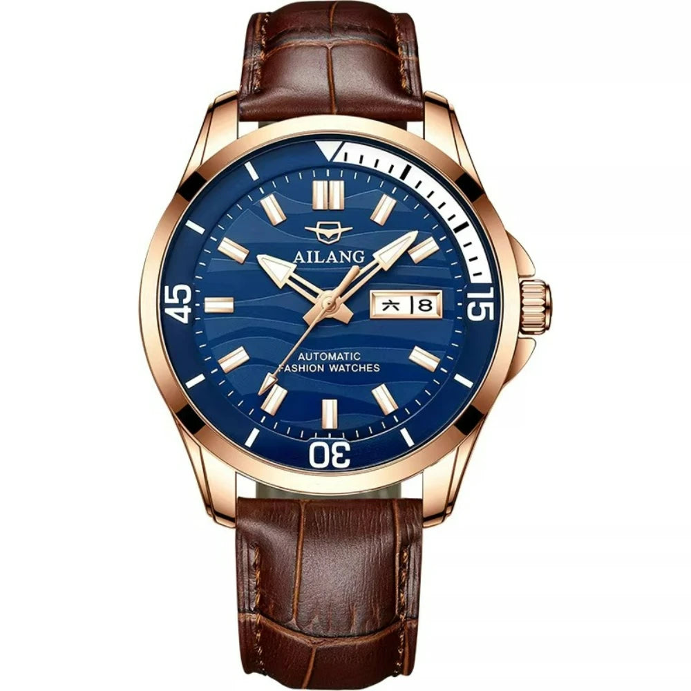 AILANG Men's 43mm Automatic Mechanical Watch – clasp detail