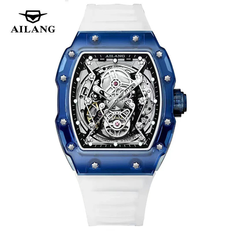AILANG Men's Tonneau Automatic Mechanical Watch – front view