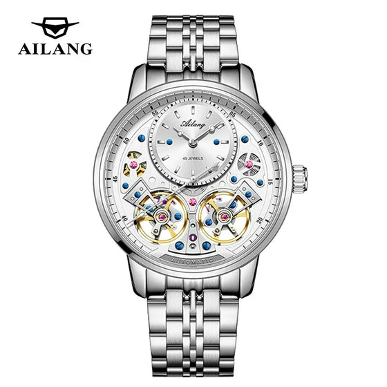 AILANG Men's Skeleton Automatic Mechanical Watch — Tourbillon · Waterproof