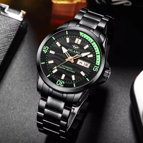 AILANG Men's 43mm Automatic Mechanical Watch – dial view