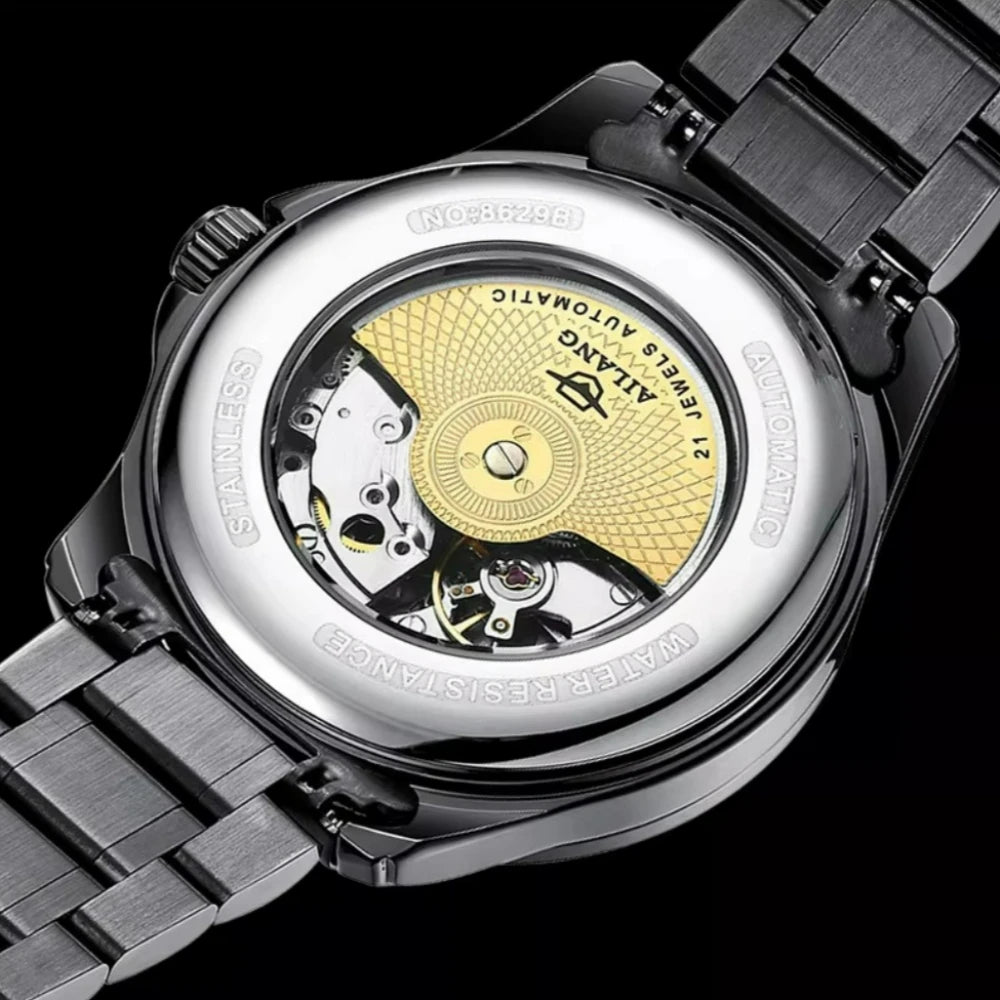 AILANG Men's 43mm Automatic Mechanical Watch – strap detail