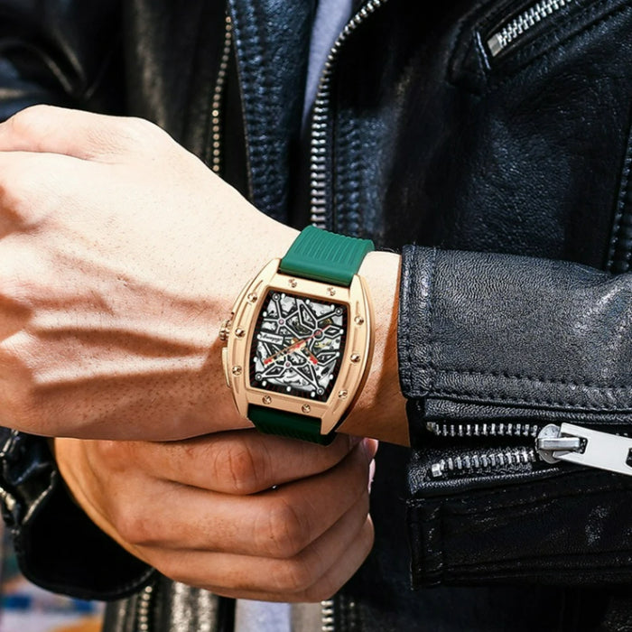 AILANG Men's Tonneau Automatic Mechanical Watch – front view