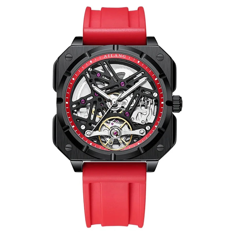 AILANG Men's Square Automatic Mechanical Watch – clasp detail