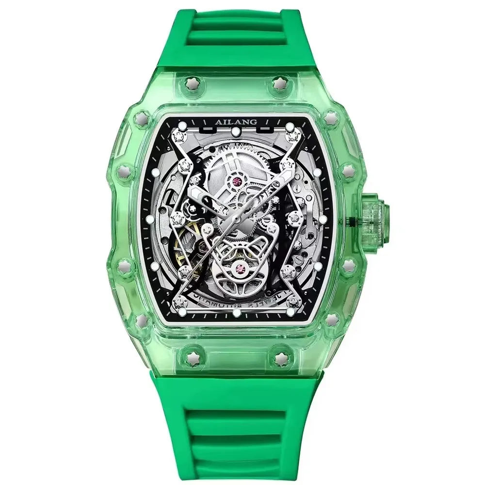 AILANG Men's Tonneau Automatic Mechanical Watch – color detail