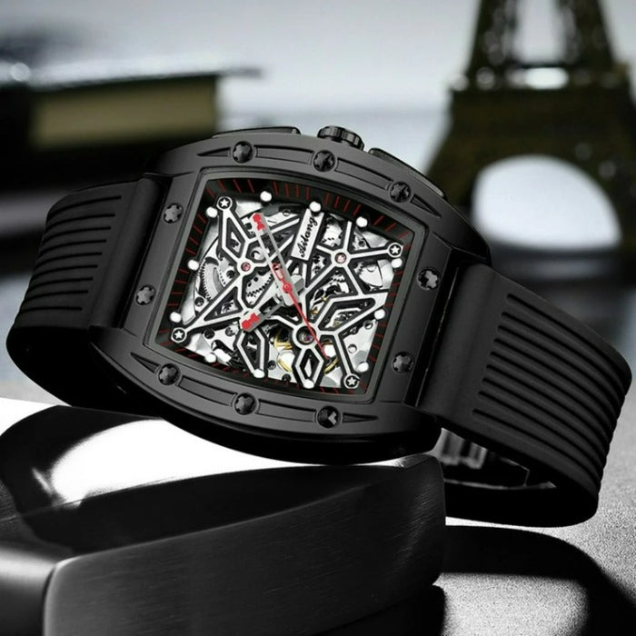 AILANG Men's Tonneau Automatic Mechanical Watch – front view