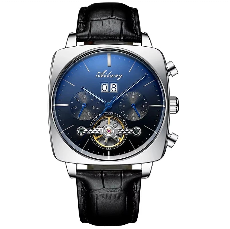 AILANG Men's Square Automatic Mechanical Watch – mechanical detail