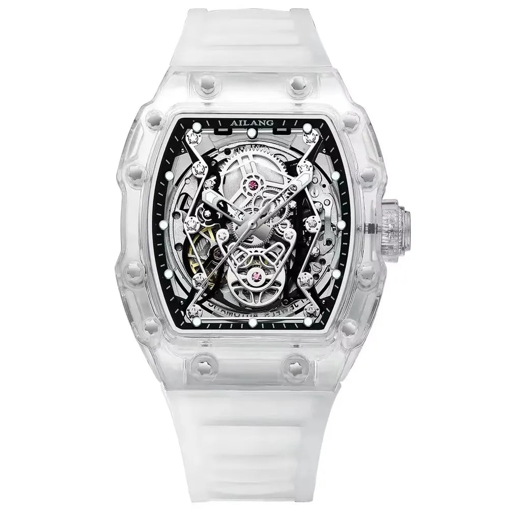 AILANG Men's Tonneau Automatic Mechanical Watch – clasp detail