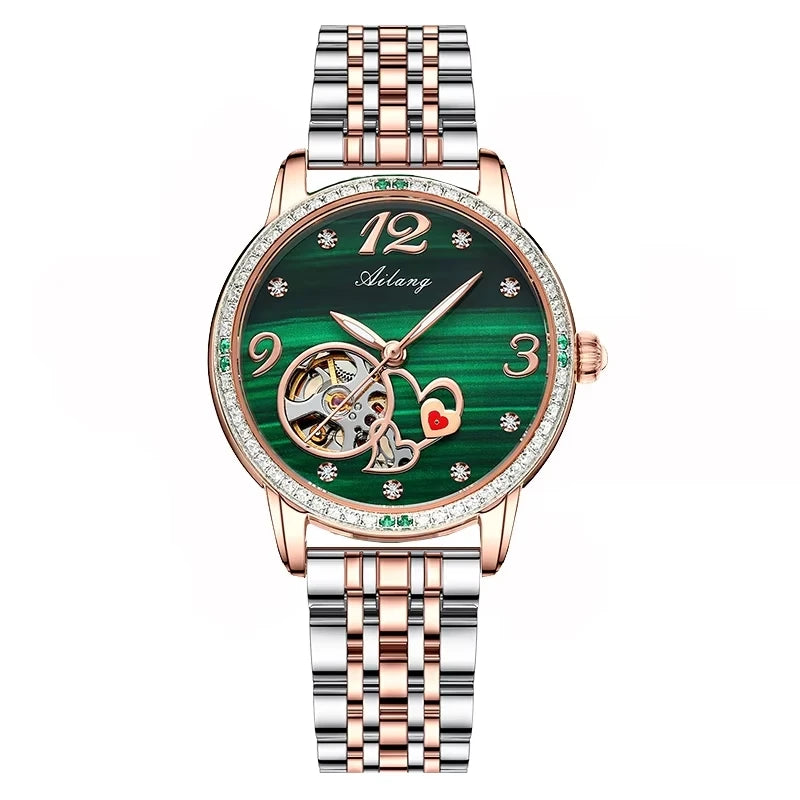 AILANG Women's Skeleton Automatic Mechanical Watch – mechanical detail