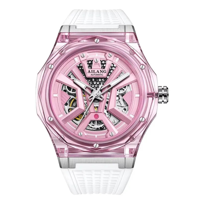 AILANG Men's Polygonal Automatic Mechanical Watch – mechanical detail