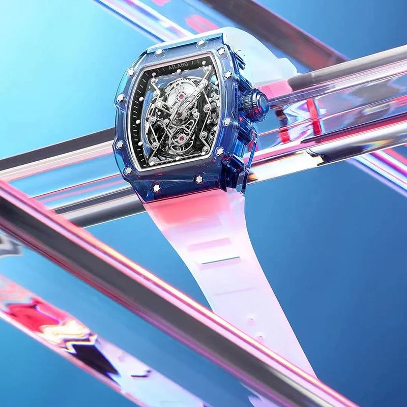 AILANG Men's Tonneau Automatic Mechanical Watch – dial view