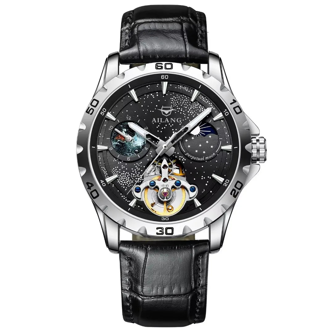 AILANG Men's Moon Phase Automatic Mechanical Watch – color detail