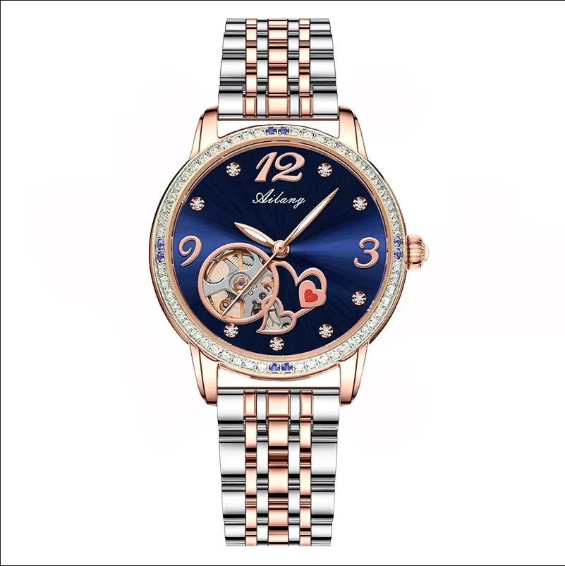AILANG Women's Skeleton Automatic Mechanical Watch – clasp detail