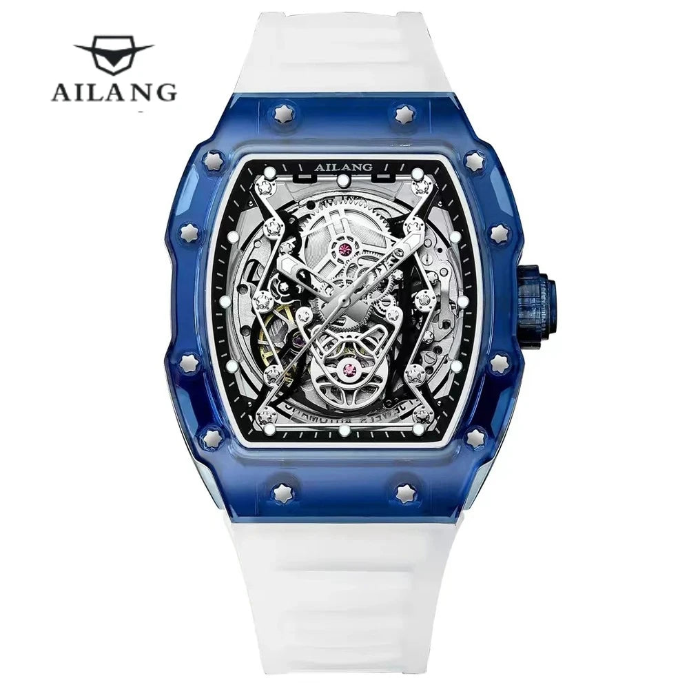 AILANG Men's Tonneau Automatic Mechanical Watch – clasp detail