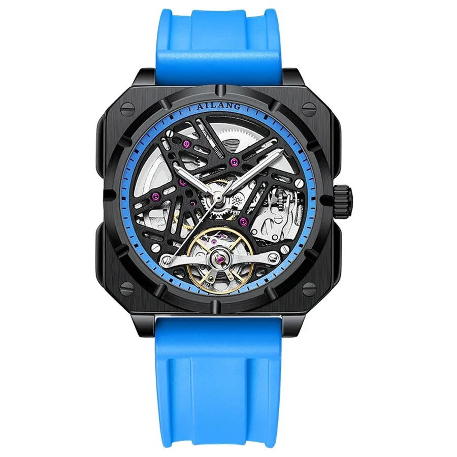 AILANG Men's Square Automatic Mechanical Watch – color detail