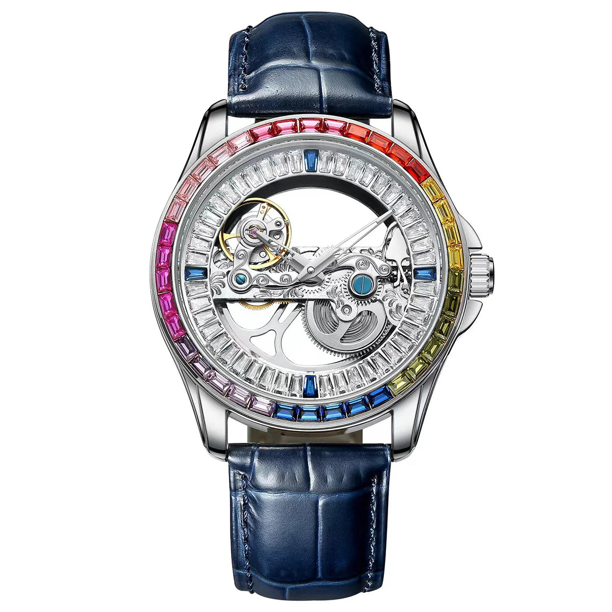 AILANG Men's Double-Sided Skeleton Automatic Mechanical Watch – case back